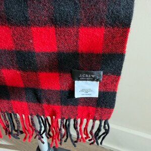 J. Crew Cashmere Red/Black Buffalo Plaid